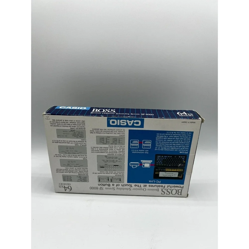Casio Japan SF-8000 BOSS Business Organizer System 64KB Memory Manual Box